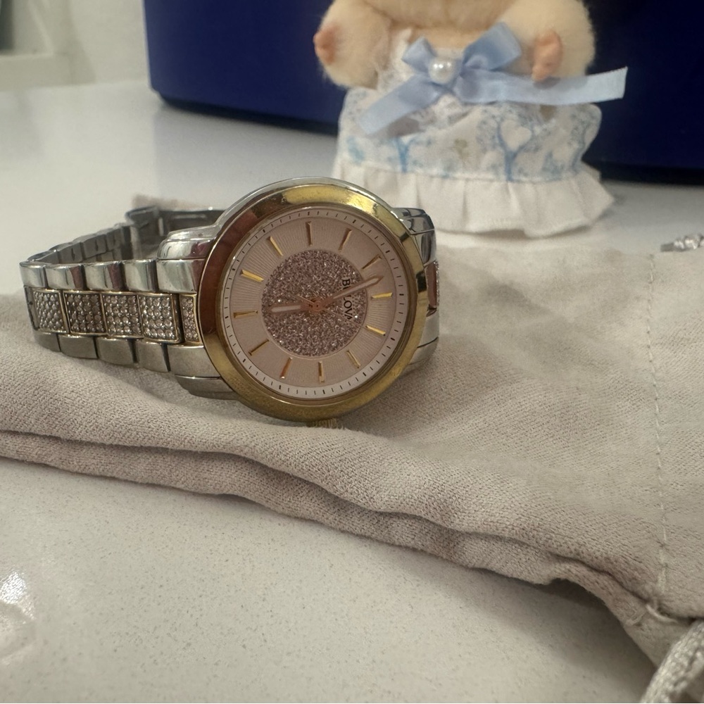 Bulova Silver and Gold Women's Watch - Picture 2 of 5